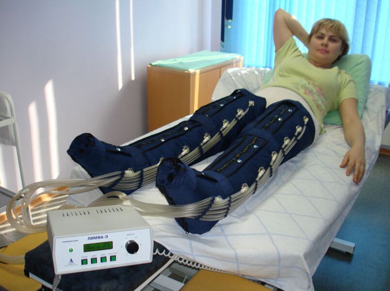 Presoterapia na liečbu kŕčových žíl na nohách